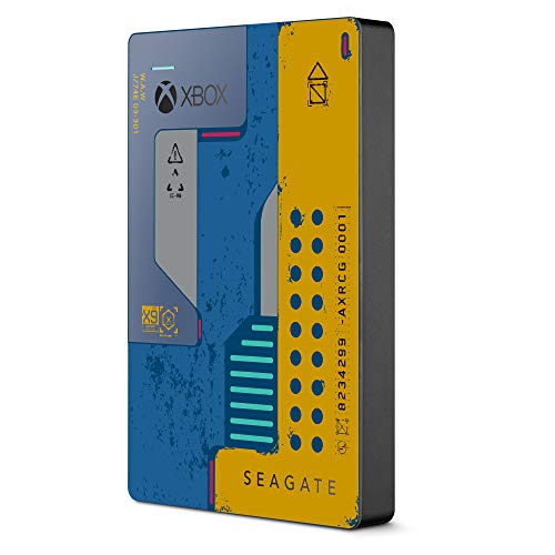 Seagate Game Drive para Xbox, Disco duro externo de 2 TB, HDD portátil, USB 3.0, CyberPunk 2077 Special Edition, Diseñado para Xbox One y 2 años de servicios Rescue (STEA2000428)