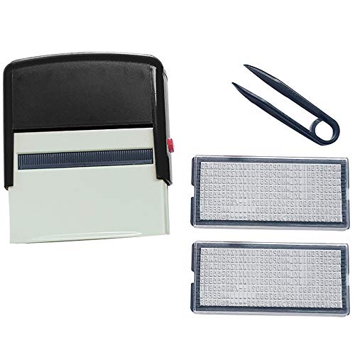 sello automático de mreechan, Sello de fecha,sello automático para configurar su propio texto, color de impresión negro, sello automático para nombre, dirección, boda, niños sello automático de mreechan, Sello de fecha,sello automático para configurar su propio texto, color de impresión negro, sello automático para nombre, dirección, boda, niños