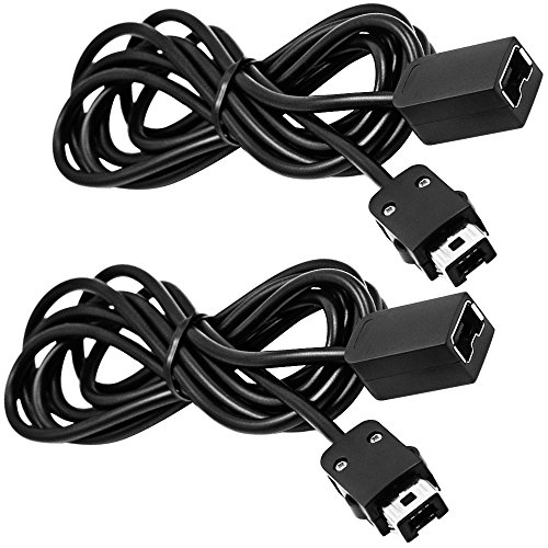 Senhai Cables de extensión para Nintendo NES Classic Mini Edition Controlador, 2 Paquetes de 10 pies / 3 m Cables Extensibles para Wii Remoto y Wii Nunchuck Controlador