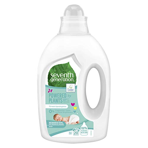 Sensible Seventh Generation Free & Clear Baby - Detergente para Ropa para Piel Sensible, Hipoalergénico 1 l, 20 Lavados