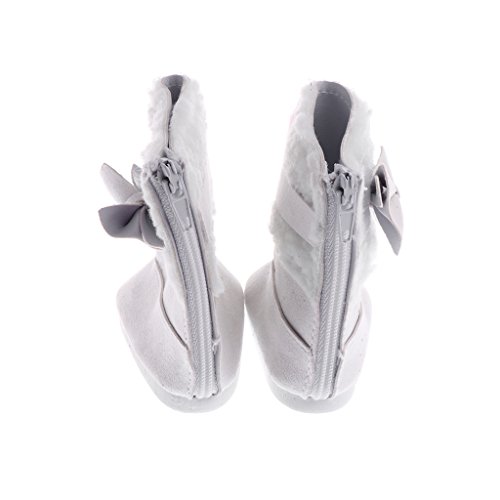 Sharplace Adorable Zapatos de Planos de Manera de Bowknot para 18 Pulgadas Americana Muchacha Doll - Blanco