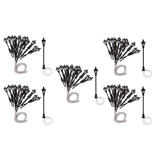 sharprepublic 100 Piezas 1/150 N Escala Luces Lámpara para Modelo Park Lamppost Landscape sharprepublic 100 Piezas 1/150 N Escala Luces Lámpara para Modelo Park Lamppost Landscape
