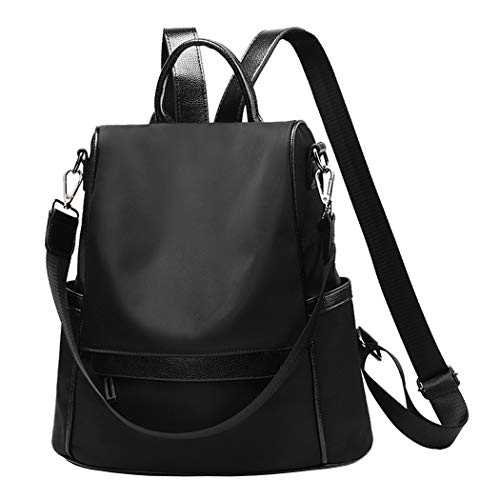 shepretty Mochila Oxford antirrobo Impermeable para Mujer, Negro648