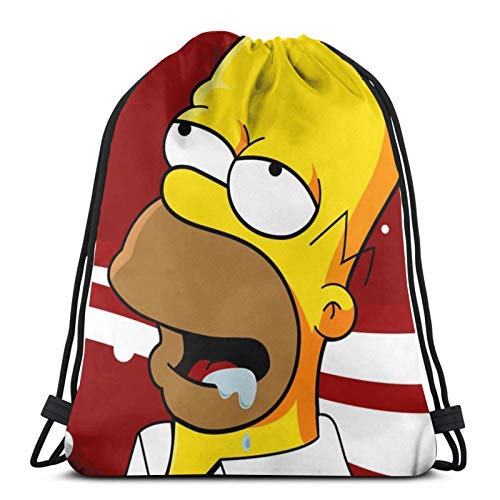 SHINIUCUN Simpson Homer - Bolsa de gimnasio con cordón para viajes al aire libre
