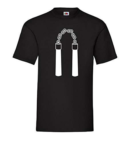 Shirt84.de - Camiseta con cadena para hombre Negro XL