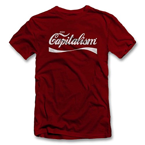 shirtground Enjoy Capitalism T-Shirt Bordeaux-Maroon L shirtground Enjoy Capitalism T-Shirt Bordeaux-Maroon L