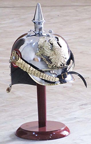 Shiv Shakti empresas la Primera Guerra Mundial y casco de acero alemán Pickelhaube II acentos prusiana oficial del punto del casco