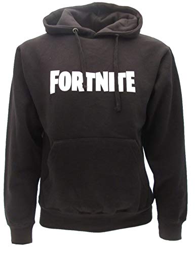 Sicem - Sudadera de Fortnite original negra con logotipo blanco y capucha para adulto y niño, producto oficial, Hombre, Sudadera con capucha, Negro , XS Sicem - Sudadera de Fortnite original negra con logotipo blanco y capucha para adulto y niño, producto oficial, Hombre, Sudadera con capucha, Negro , XS