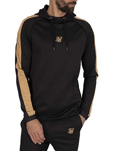 Sik Silk de los Hombres Scope Pullover Panel Sudadera con Capucha, Negro, M Sik Silk de los Hombres Scope Pullover Panel Sudadera con Capucha, Negro, M