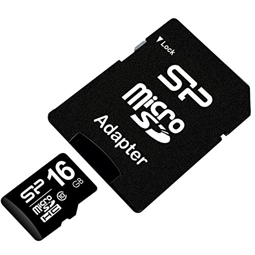 Silicon Power Tarjeta de memoria MicroSD SDHC 16 GB, Clase 10, con Adaptador, hasta 40 MB/s Lectura
