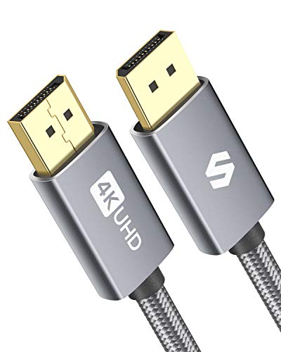 Silkland Cable DisplayPort 144Hz/2m, Admite 4K@60Hz, 2K@144Hz, 2K@165Hz, 3D, Compatible con FreeSync y G-Sync, Cable DisplayPort para 144Hz Monitor, 4K UHD TV, Pantalla y Tarjeta Gráfica para Juegos