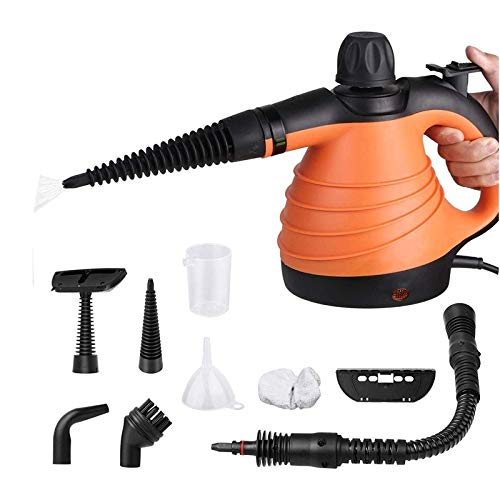 SIMBR Vaporeta de Mano Portátil y Manual de Alta Presión, Limpiador a Vapor con Potencia de 900W, Tanque de 250ml y 9 Accesorios SIMBR Vaporeta de Mano Portátil y Manual de Alta Presión, Limpiador a Vapor con Potencia de 900W, Tanque de 250ml y 9 Accesorios