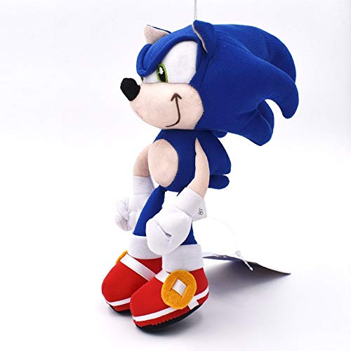 siqiwl Peluche 28cm Sonic Juguetes De Peluche Muñeca Azul Sombra Sonic Felpa Suave Juguete De Peluche De Algodón Anime Muñeco De Peluche para Niños Regalos De Cumpleaños