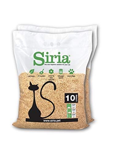 Siria 20 Litros~8,6 Kg (SET 2 bolsas de 10 Litros~4,3 Kg) Arena para Gatos Vegetal y Aglomerante Siria 20 Litros~8,6 Kg (SET 2 bolsas de 10 Litros~4,3 Kg) Arena para Gatos Vegetal y Aglomerante