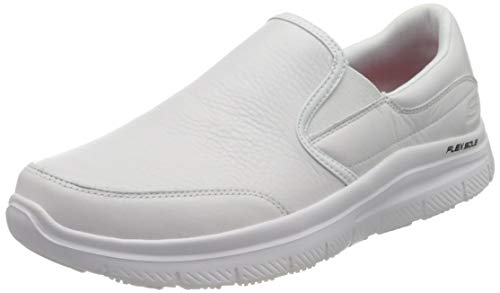 Skechers Flex Advantage Sr Bronwood, Zapatos para Servicio de Alimentos Hombre, White, 40 EU