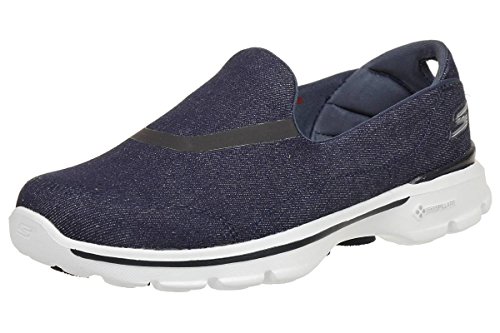 Skechers Go Walk 3, Zapatillas Mujer, Azul (Den), 36 EU