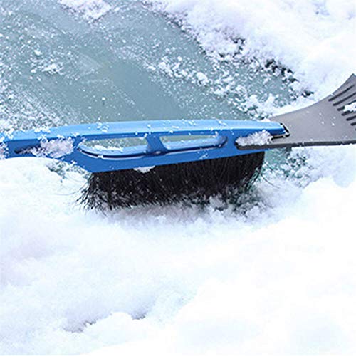 SKSNB 2-en-1 Raspador de Hielo para automóvil Removedor de Nieve Pala Cepillo Ventana Parabrisas Parabrisas Limpieza de deshielo Herramienta de raspado Removedor de Nieve (Color: Azul)
