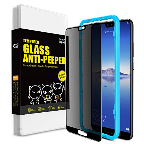 SmartDevil Anti-Spy Protector Pantalla de Huawei P20,Cristal Templado Huawei P20,Vidrio Templado [Fácil de Instalar] [Anti-Peek] [Garantía de por Vida] para Huawei P20