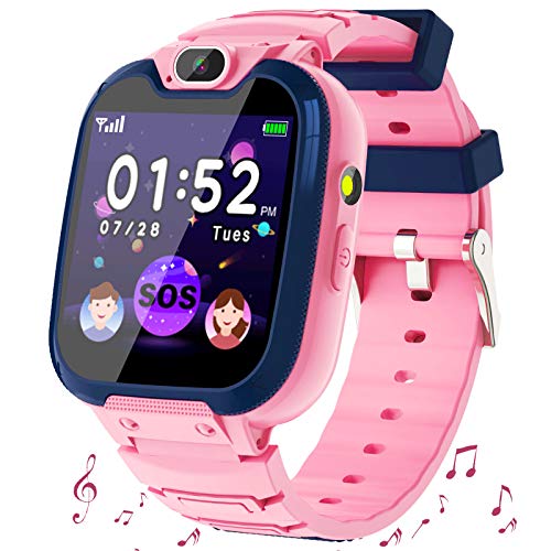 Smartwatch Niños - MP3 Música 14 Juegos Niños Reloj Inteligente llamada Chat de Voz SOS linterna Cámara Vídeo Digital Pantalla Táctil HD Deporte Reloj de Pulsera Digital Para Niños De 4-12 Años (Rosa) Smartwatch Niños - MP3 Música 14 Juegos Niños Reloj Inteligente llamada Chat de Voz SOS linterna Cámara Vídeo Digital Pantalla Táctil HD Deporte Reloj de Pulsera Digital Para Niños De 4-12 Años (Rosa)