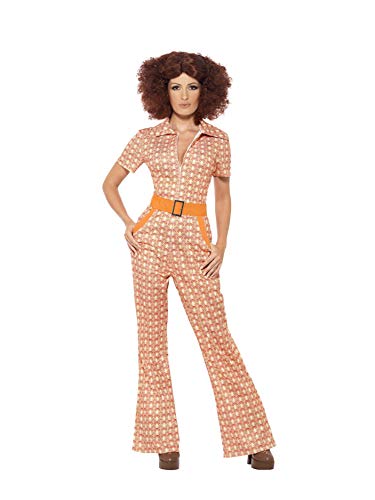 Smiffys Disfraz elegante de los años 70 con traje multicolor, talla grande