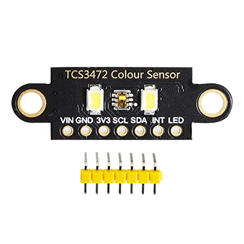 SNOWINSPRING Sensor de Reconocimiento de Color TCS230 TCS3200 MóDulo de Reconocimiento de Color Sensor de Luz Brillante IIC para STM32 3,3/5 V