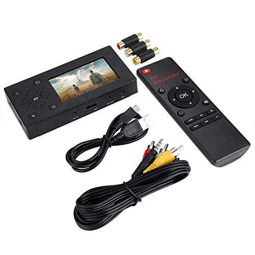 Socobeta Grabadora AV Grabadora TFT de 3"Convertidor de Audio y Video con Pantalla TFT de 3" y Control Remoto
