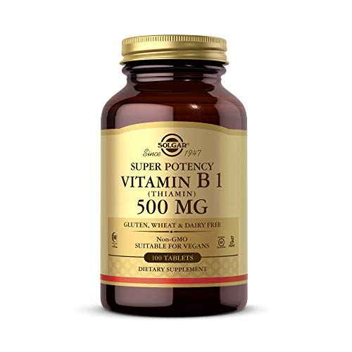 Solgar Vitamina B1 (Tiamina) 500 mg Comprimidos - Envase de 100 Solgar Vitamina B1 (Tiamina) 500 mg Comprimidos - Envase de 100