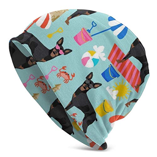 Sombrero de Punto Castillos de Arena Playa Pinscher en Miniatura Gorro de Invierno para Adultos Gorro cálido y Holgado Hip-Hop Gorro de Moda para Hombre Mujer Sombrero de Punto Castillos de Arena Playa Pinscher en Miniatura Gorro de Invierno para Adultos Gorro cálido y Holgado Hip-Hop Gorro de Moda para Hombre Mujer