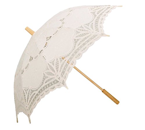 Sombrilla de encaje para bodas, de Coofit beige beige tamaño único Sombrilla de encaje para bodas, de Coofit beige beige tamaño único