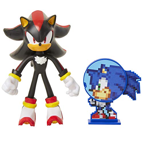 Sonic: Shadow, Figura de ación (tamaño 10 cm) con Miembros Flexibles y Accesorio
