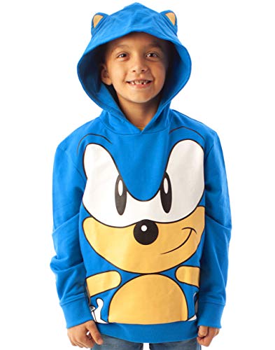 Sonic The Hedgehog con Capucha 3D oídos de los niños Boy Azul con Capucha Jumper Sonic The Hedgehog con Capucha 3D oídos de los niños Boy Azul con Capucha Jumper