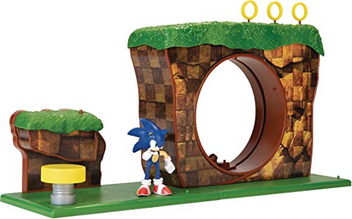Sonic The Hedgehog Green Hill Zone Playset con Figura de acción sónica de 2.5 Pulgadas