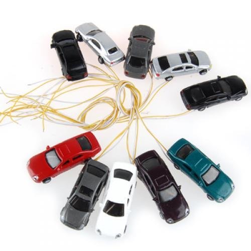 Sonline 10 piezas pintadas quema modelo luz del coche w cables escala / N (1 a 150) EC150-3 Sonline 10 piezas pintadas quema modelo luz del coche w cables escala / N (1 a 150) EC150-3