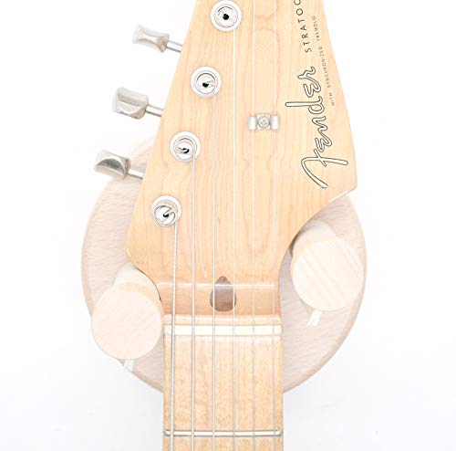 Soporte guitarra pared para guitarra electrica y guitarra acústica hecho de madera maciza de Nogal Americano Fabricado en España Colgador guitarras eléctricas y guitarras acústicas. (Haya)