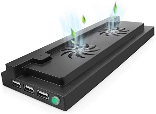 Soporte Vertical de Xbox One S con Ventilador de refrigeración y 3 Puertos de Cargador USB, diseño de Apariencia única Todo en uno Soporte Vertical de Xbox One S con Ventilador de refrigeración y 3 Puertos de Cargador USB, diseño de Apariencia única Todo en uno