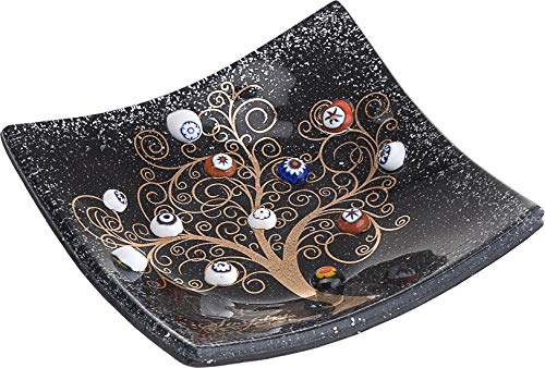 SOSPIRI VENEZIA Placa DE Cristal Murano Cuadrado Árbol de la Vida 15 x 15 cm, técnica de fusión de Vidrio y Uso de Decoraciones de Murano. En su Elegante Caja litografiada. Made in Venice, Italy SOSPIRI VENEZIA Placa DE Cristal Murano Cuadrado Árbol de la Vida 15 x 15 cm, técnica de fusión de Vidrio y Uso de Decoraciones de Murano. En su Elegante Caja litografiada. Made in Venice, Italy