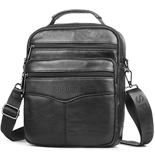 SPAHER IPAD Bolso de cuero Bolso De mano de los Hombres del trabajo Hombro del negocio del morral Backpack Crossbody Bolso del recorrido de la honda del totalizador Grande SPAHER IPAD Bolso de cuero Bolso De mano de los Hombres del trabajo Hombro del negocio del morral Backpack Crossbody Bolso del recorrido de la honda del totalizador Grande