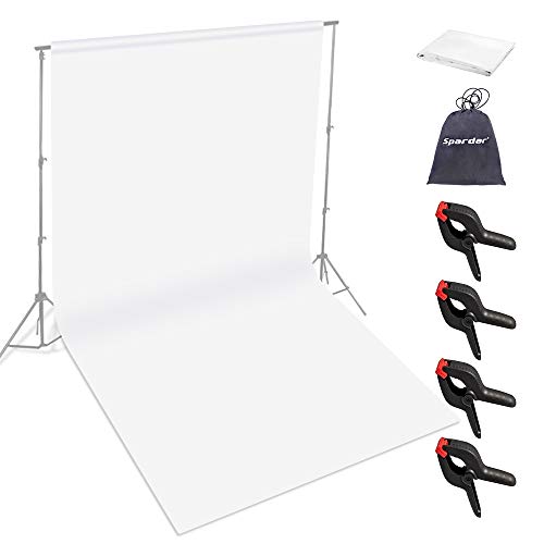 Spardar Pro Fondo fotográfico 2 x 3M, Plegable Telón de Fondo de 100% Algodón Puro para Estudio fotográfico para Fotografía, Vídeo y Televisión, Verde, Incluye únicamente el Fondo