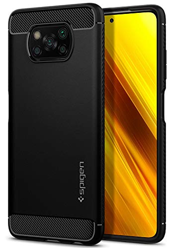 Spigen Funda Rugged Armor para Xiaomi Poco X3 NFC, Absorción de Choque Resistente y diseño de Fibra de Carbono - Negro Mate Spigen Funda Rugged Armor para Xiaomi Poco X3 NFC, Absorción de Choque Resistente y diseño de Fibra de Carbono - Negro Mate