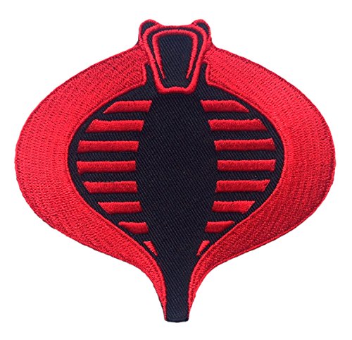 Squad G.I. Joe Cobra Logo de color rojo y negro bordado Patch
