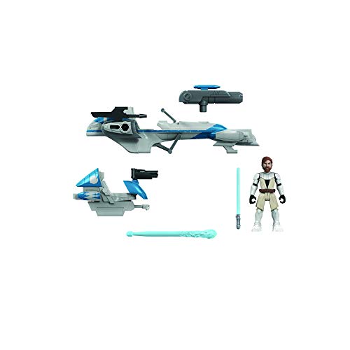 Star Wars Mission Floet Expedition Class OBI-WAN Kenobi Jedi Speeder Chase Figura y vehículo a Escala de 6 cm, Juguetes para niños de 4 años en adelante