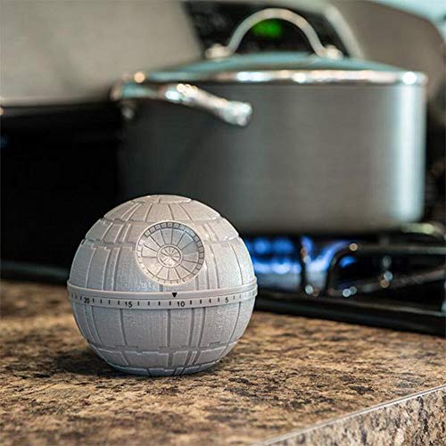 Star Wars Temporizador de Cocina con diseño de la Estrella de la Muerte, Color Gris