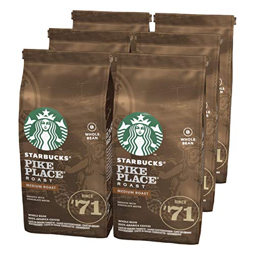 Starbucks Pike Place Café De Grano Entero De Tostado Medio 6 Bolsa de 200g