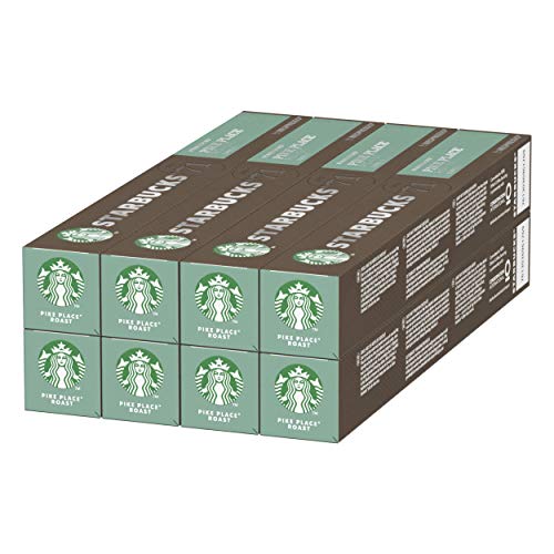 Starbucks Pike Place Roast De Nespresso Cápsulas De Café De Tostado Medio 8 X Tubo De 10 Unidades