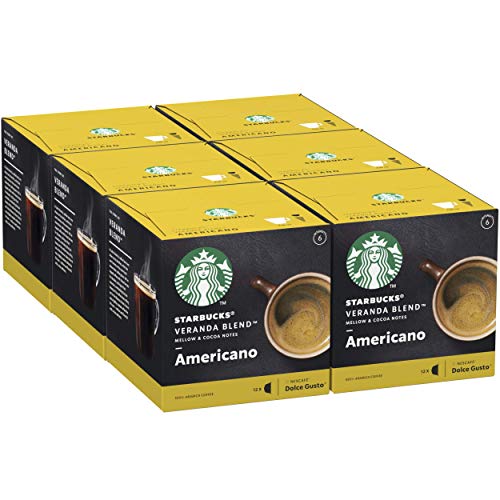 Starbucks Veranda Blend De Nescafe Dolce Gusto Cápsulas De Café De Tostado Suave 6 X Caja De 12 Unidades