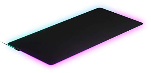 SteelSeries QcK 3XL Prism Alfombrilla RGB para Gaming, Optimizada para sensores de Juegos, Control máximo, 1220 mm x 590 mm, Negro + RGB