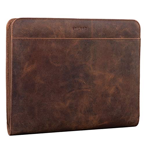 STILORD 'Massimo' Portadocumentos Piel Bolsa de Portátil 13,3' Portafolios o Maletín Carpeta Conferencia de Trabajo o Negocios para Mujer y Hombre de Cuero, Color:Sepia - marrón STILORD 'Massimo' Portadocumentos Piel Bolsa de Portátil 13,3' Portafolios o Maletín Carpeta Conferencia de Trabajo o Negocios para Mujer y Hombre de Cuero, Color:Sepia - marrón