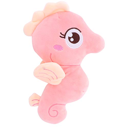 STOBOK Muñeca Caballito de Mar Muñeca de Peluche Caballito de Mar Muñeco de Peluche en Forma de Animal Figura de Juguete para Niños (Rosa 24 Cm)