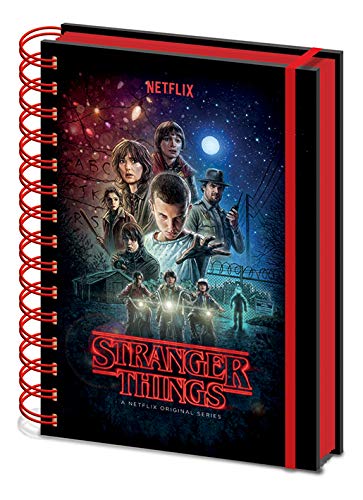 Stranger Things – Cuaderno de notas con espiral A5, multicolor