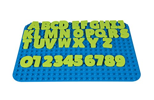 Strictly Briks - Silicone AlphaBriks - Set de 36 Piezas de construcción para Aprender el abecedario y los números - Piezas Grandes y Flexibles para niños Mayores de 3 años - Encaje
